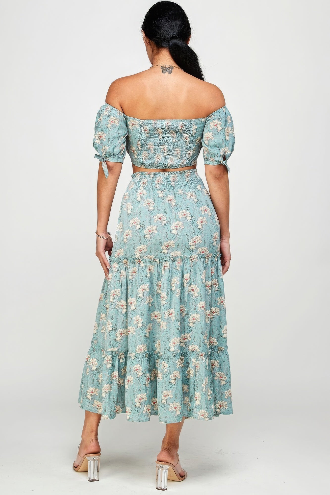 Floral Top Skirt Set