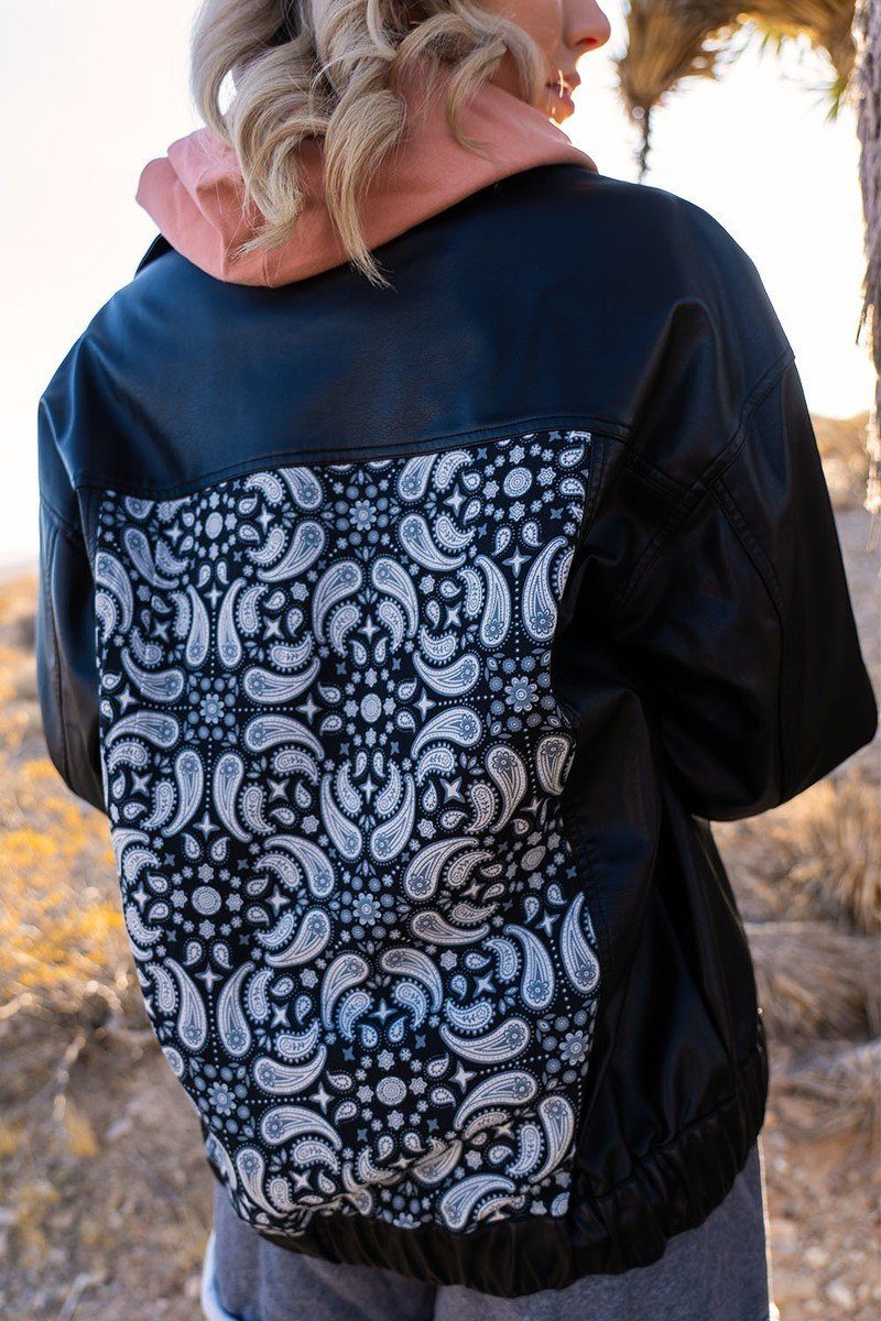 Chaqueta de cuero sintético