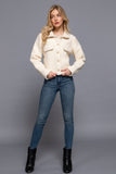 Long Slv Teddy Fleece Short Jacket