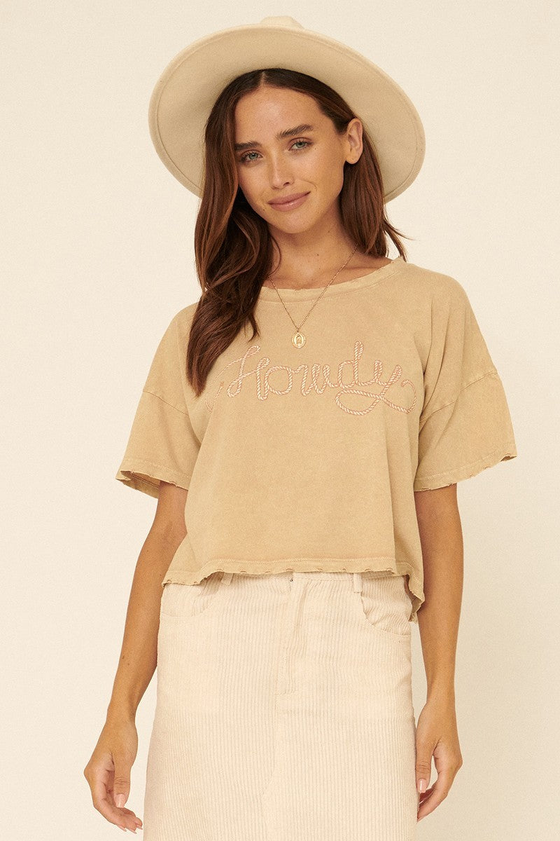 Relaxed Fit Howdy Graphic Tee
